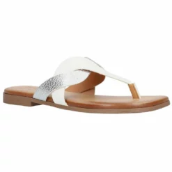 Tuscany By Easy Street Abriana Womens Woven Faux Leather Slide Sandals