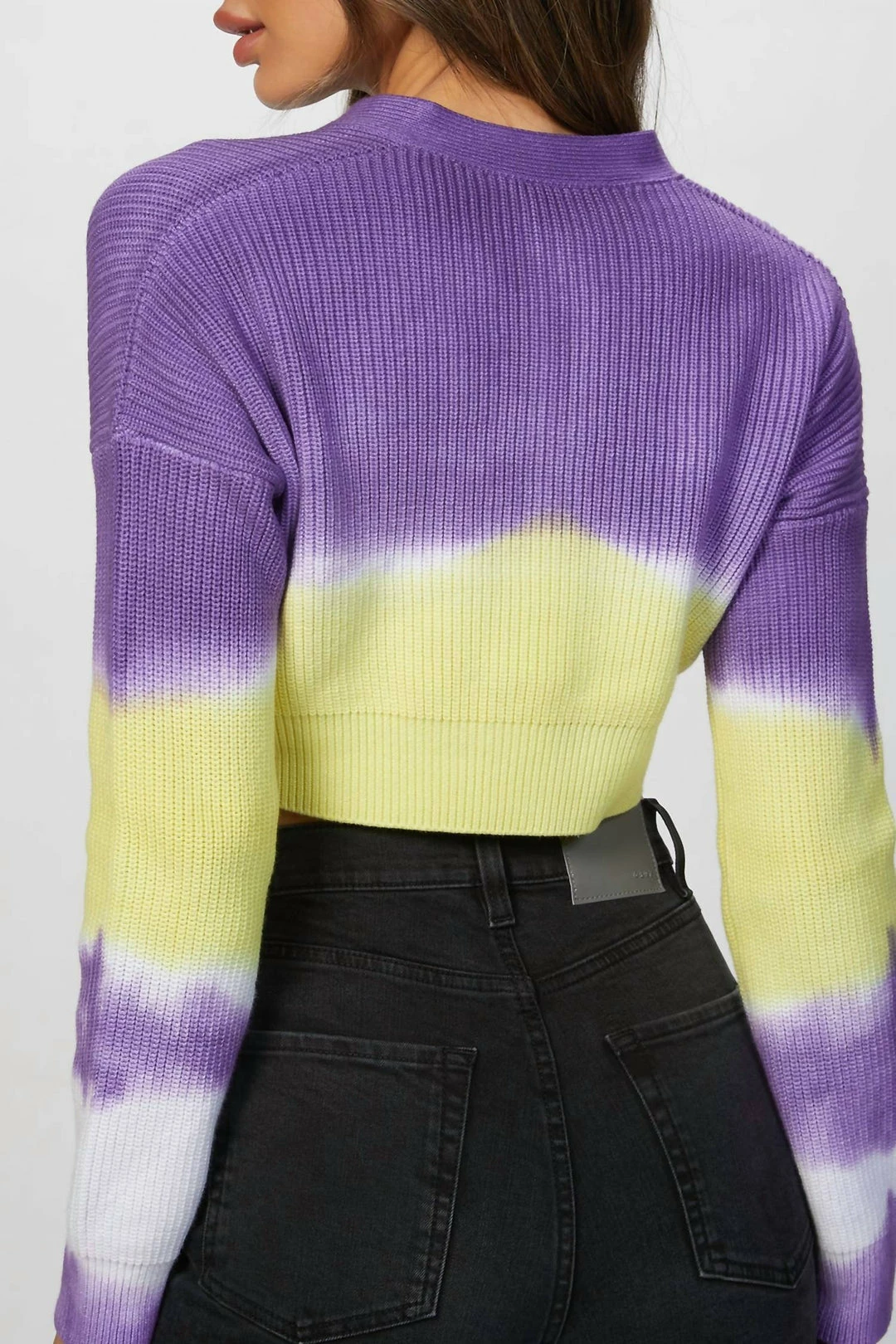 Msgm Tie-Dye Cropped Cardigan in Lilac - women 7 Msgm Tie-Dye Cropped Cardigan in Lilac - women - Image 5