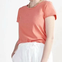 Hatley Emma Tee Top in Georgia Peach - women