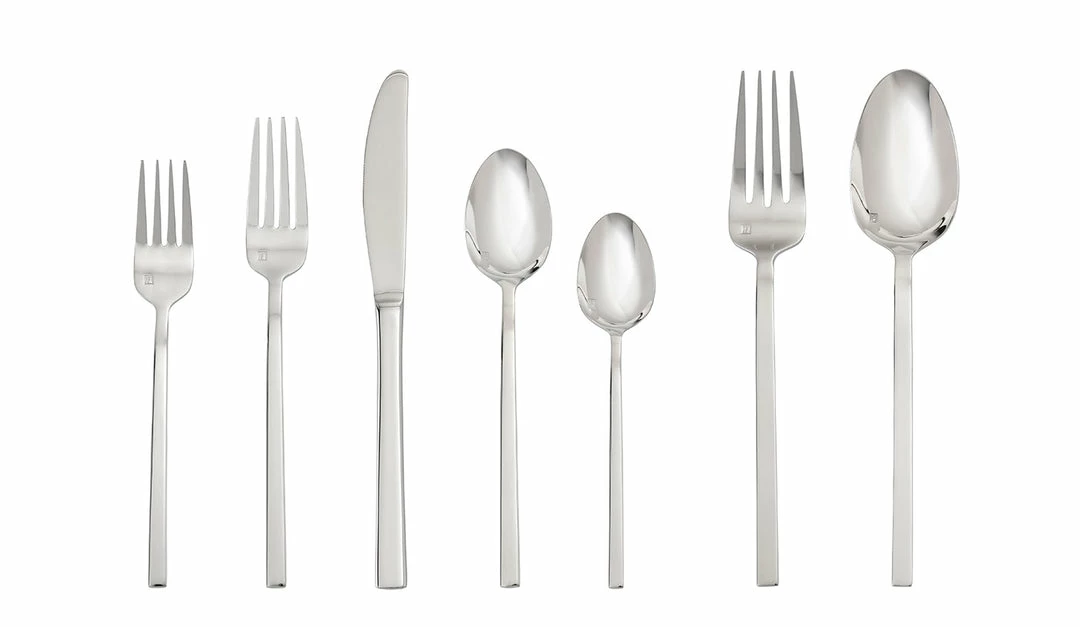 Fortessa Theo 42 Piece Flatware Set, Stainless Steel 3 Fortessa Theo 42 Piece Flatware Set, Stainless Steel