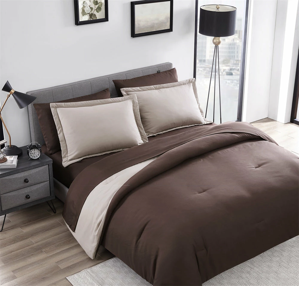 The Nesting Company Chestnut Reversible 7 Piece bed in a bag Comforter Set 3 The Nesting Company Chestnut Reversible 7 Piece bed in a bag Comforter Set