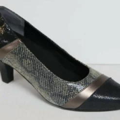 Ros Hommerson Women'S Classic Kiwi Pump Heel in Black/Pewter