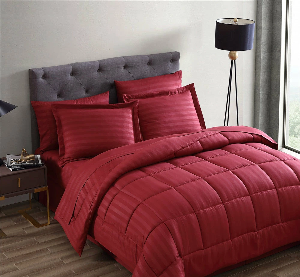 The Nesting Company Maple Dobby Stripe 8 Piece bed in a bag Comforter Set 5 The Nesting Company Maple Dobby Stripe 8 Piece bed in a bag Comforter Set - Image 3