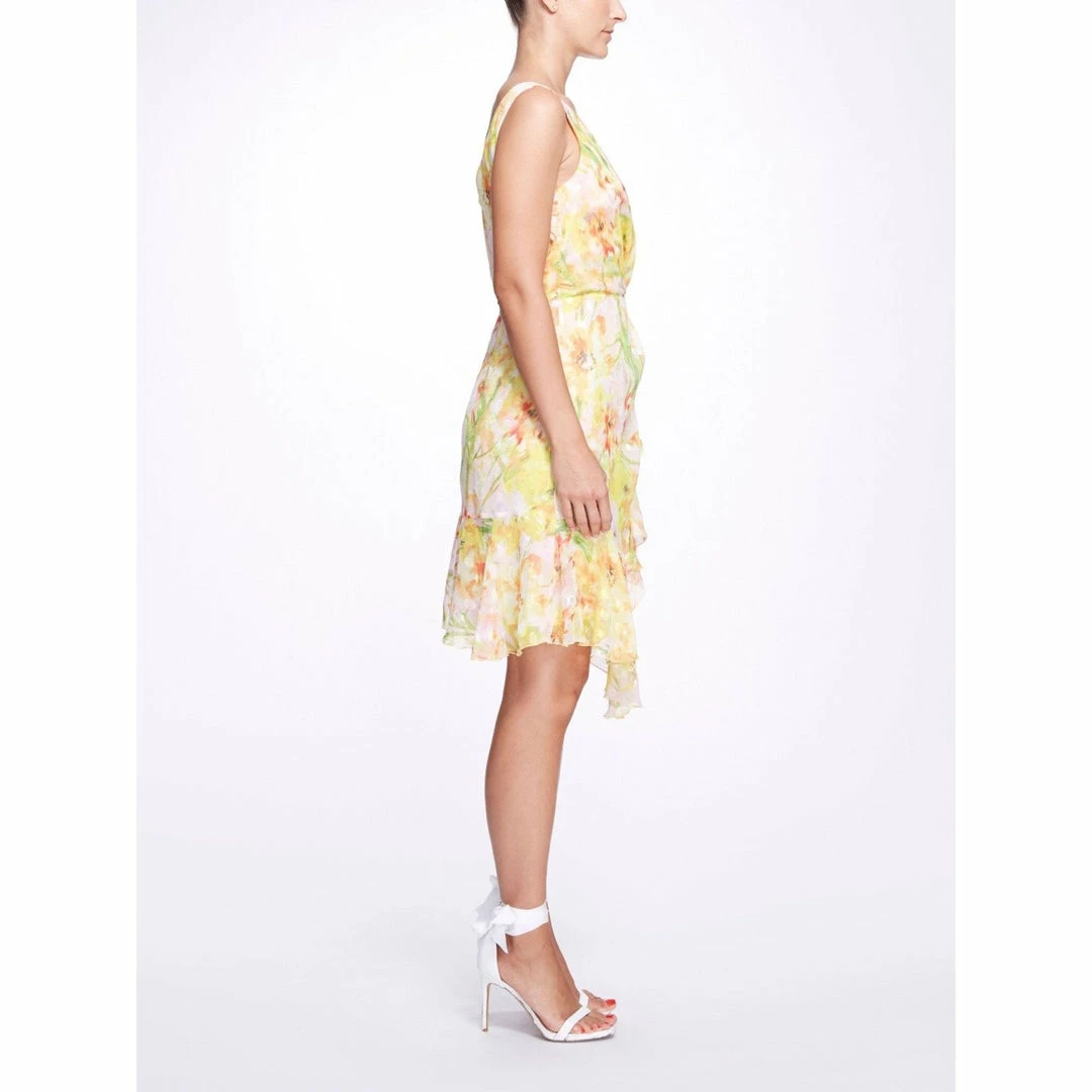 Marchesa Sleeveless Burnout Chiffon Wrap Dress - women 4 Marchesa Sleeveless Burnout Chiffon Wrap Dress - women - Image 2