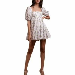 Sau Lee Alyssa Womens Floral Puff Sleeve Mini Dress -Shop Premium Outlets Sales ca32a4454f5947a782fe5c7149c783b5 1080x