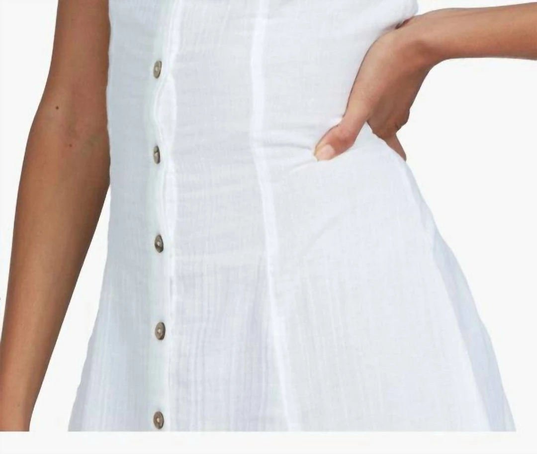 Roxy Ladies Think Again Mini Dress in Snow White - women 4 Roxy Ladies Think Again Mini Dress in Snow White - women - Image 2