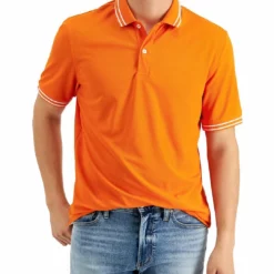 Club Room Mens Performance Short Sleeves Polo Shirt