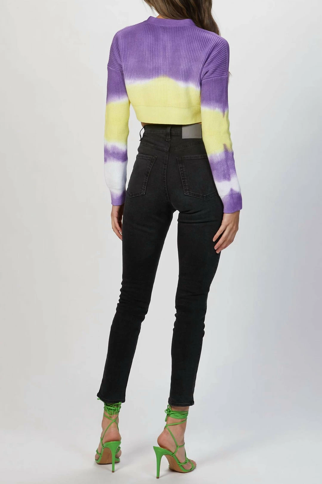 Msgm Tie-Dye Cropped Cardigan in Lilac - women 5 Msgm Tie-Dye Cropped Cardigan in Lilac - women - Image 3