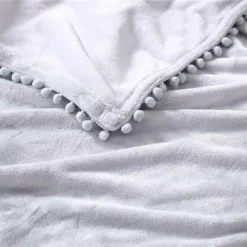 The Nesting Company Walnut Flannel Pompom 50" x 70" Throw -Shop Premium Outlets Sales d24354f4fa904b56b3f9373d1df13eef 1080x