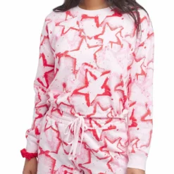 Sundown by Splendid Womens Drawstring Waist Crewneck Sweatshirt