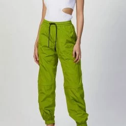 Msgm Detachable-Leg Track Pant in Pistachio - women