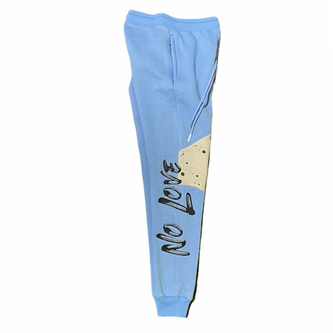 Retro Label Men'S 4S Unc No Love Jogger in Blue/Grey 4 Retro Label Men'S 4S Unc No Love Jogger in Blue/Grey - Image 2