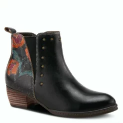 Spring Step Shoes L'Artist Jasida Booties in Black Led - women