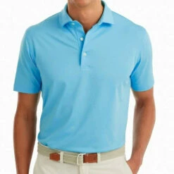 Johnnie-O Men'S Birdie Blue Polo in Sky Blue