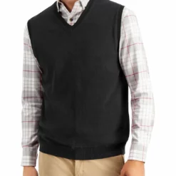 Club Room Mens Casual Sleeveless Casual Vest