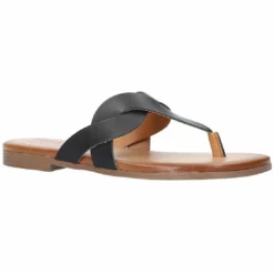 Tuscany By Easy Street Abriana Womens Faux Leather Heeled Flat Sandals