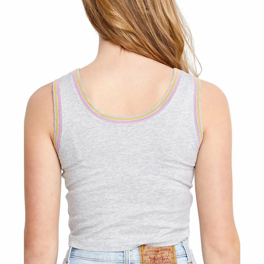 Sundown by Splendid Del Ray Womens Scoop Neck Heathered Crop Top 4 Sundown by Splendid Del Ray Womens Scoop Neck Heathered Crop Top - Image 2