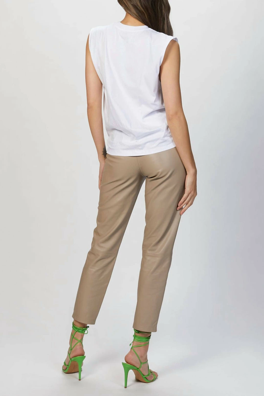 Msgm Micro-Logo Crew Neck Tank Top in White - women 5 Msgm Micro-Logo Crew Neck Tank Top in White - women - Image 3